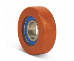 Stal nierdzewna rolka prowadząca 40x20 mm - poliuretan - 90 kg