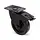 Czarne kółko obrotowe z hamulcem 100 mm - łożysko rolkowe - 150 kg