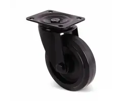 Czarne kółko obrotowe 100 mm - 150 kg