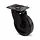 Czarne kółko obrotowe 100 mm - łożysko rolkowe - 150 kg