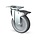 Kółka obrotowe ze stali nierdzewnej z hamulcem 75 mm - Guma - 60 kg