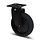 Czarne kółko obrotowe 100 mm - płytka - 80 kg