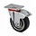 Kółko obrotowe gumowe z hamulcem 125 mm - łożysko kulkowe - 200 kg