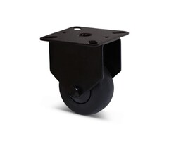 Czarny kółko stałe 50 mm - łożysko kulkowe - 50 kg