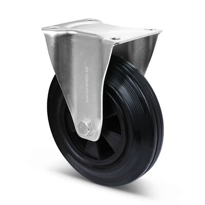 Kółko stałe gumowe 160 mm - łożysko wałeczkowe - 140 kg