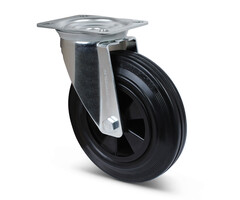 Kółko obrotowe z pełnej gumy 200 mm - 205 kg