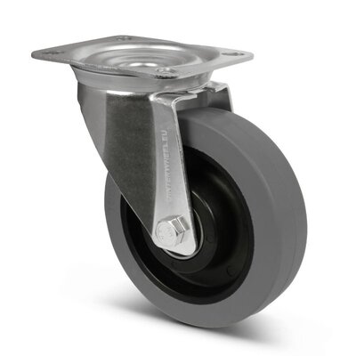 Gumowe kółko obrotowe 160 mm - łożysko kulkowe - 350 kg