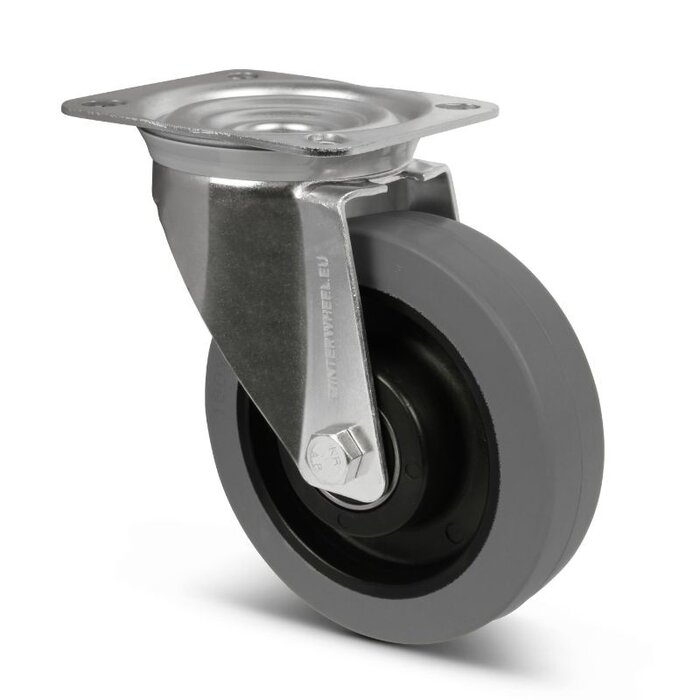 Gumowe kółko obrotowe 160 mm - łożysko kulkowe - 350 kg