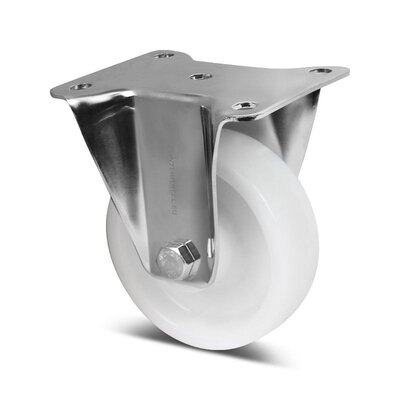 Stal nierdzewna kółko stałe 125 mm - Nylon - 500  kg