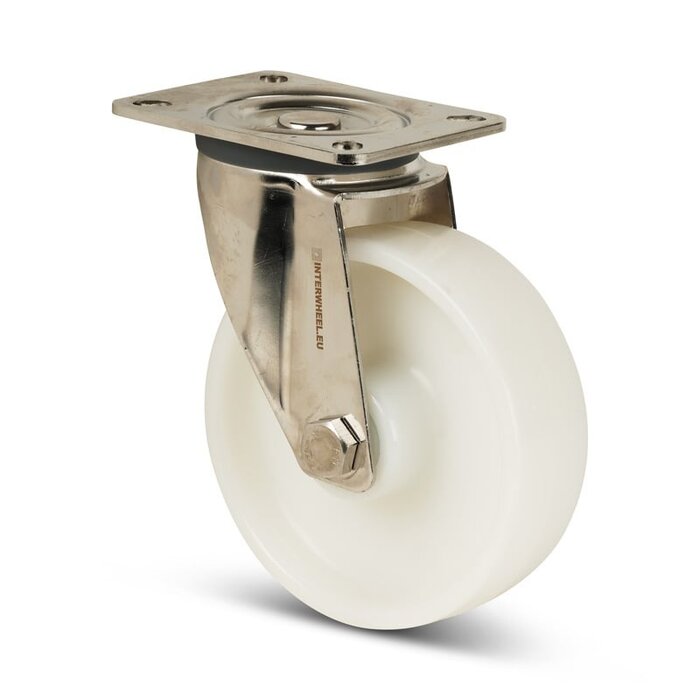 Kółka obrotowe ze stali nierdzewnej 160 mm - Nylon - 300 kg