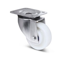 Wytrzymałe kółka obrotowe ze stali nierdzewnej 160 mm Nylon - 700 kg