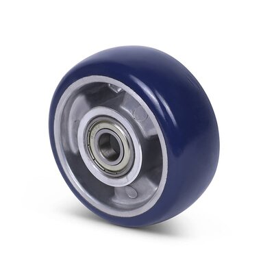 Kóło PU 100 mm - otwór łożyska kulkowego 15 mm - 200 kg