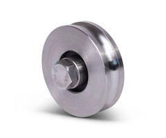 Koło rowkowane ze stali nierdzewnej 60 mm z rowkiem U - 100 kg