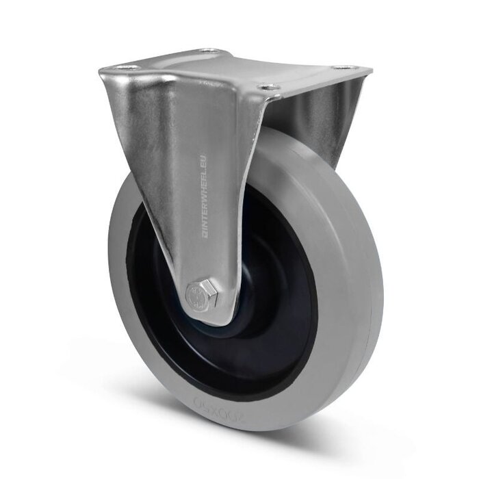 Kółko stałe gumowe 200 mm - łożysko kulkowe - 400 kg