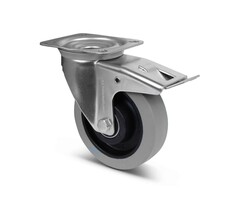 Elastyczne gumowe kółka obrotowe z hamulcem 160 mm - 350 kg
