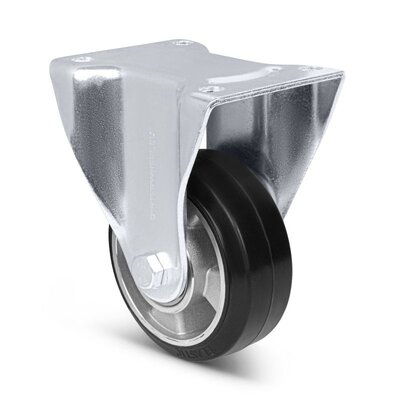 Kółko stałe gumowe 125 mm - łożysko kulkowe - 300 kg