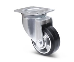 Elastyczne gumowe kółko obrotowe 125 mm - 300 kg