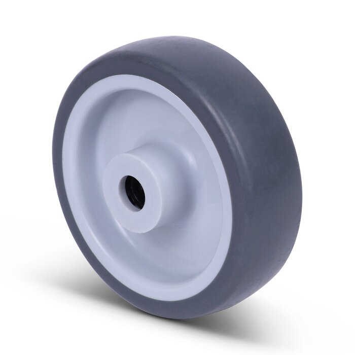 Kółko gumowe 100 mm - otwór łożyska wałeczkowego 12 mm - 100 kg