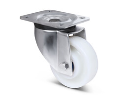 Wytrzymałe kółka obrotowe ze stali nierdzewnej 160 mm Nylon - 700 kg