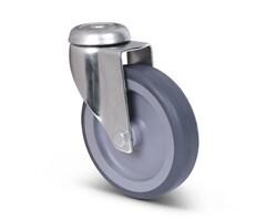 Kółko obrotowe ze stali nierdzewnej 100 mm Guma - 80 kg