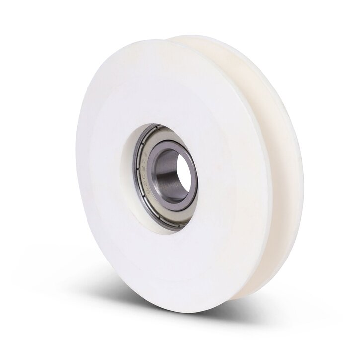Plastikowy krążek kablowy 80 mm z rowkiem U - 245 kg