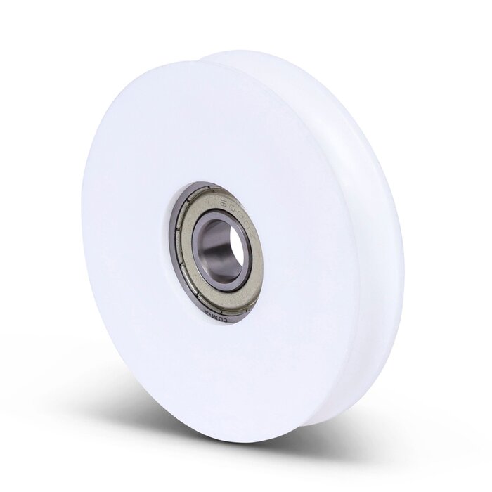 Plastikowy krążek kablowy 65 mm z rowkiem U - 135 kg