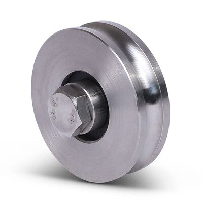 Koło rowkowane ze stali nierdzewnej 60 mm z rowkiem U - 100 kg