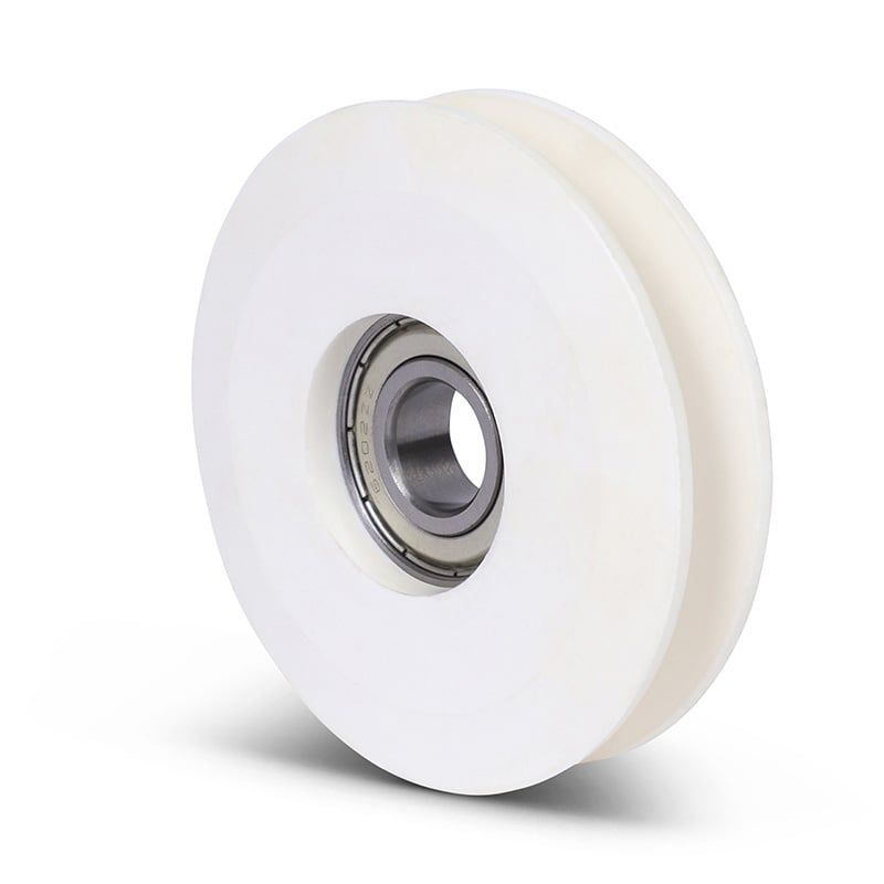 Plastikowy krążek kablowy 80 mm z rowkiem U - 225 kg
