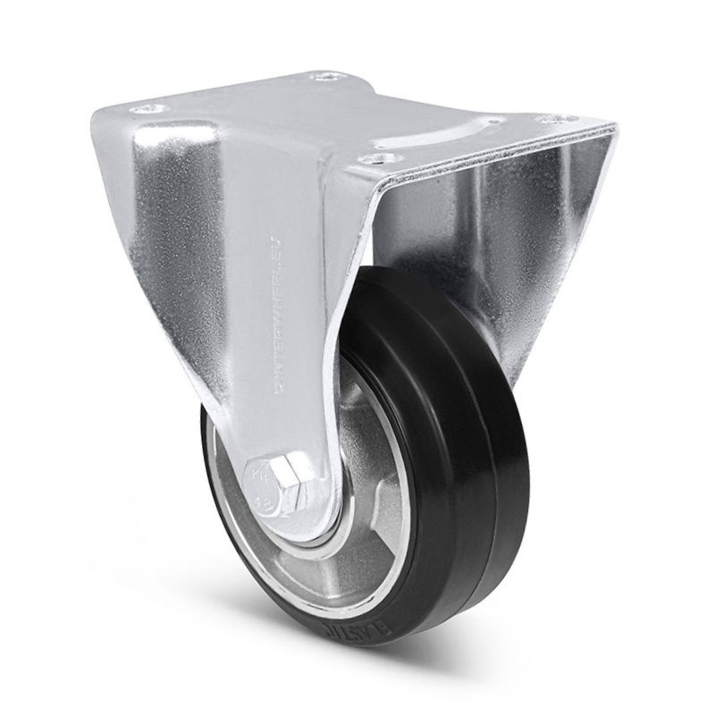 Kółko stałe gumowe 125 mm - łożysko kulkowe - 300 kg
