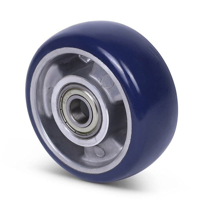 Kóło PU 100 mm - otwór łożyska kulkowego 15 mm - 200 kg