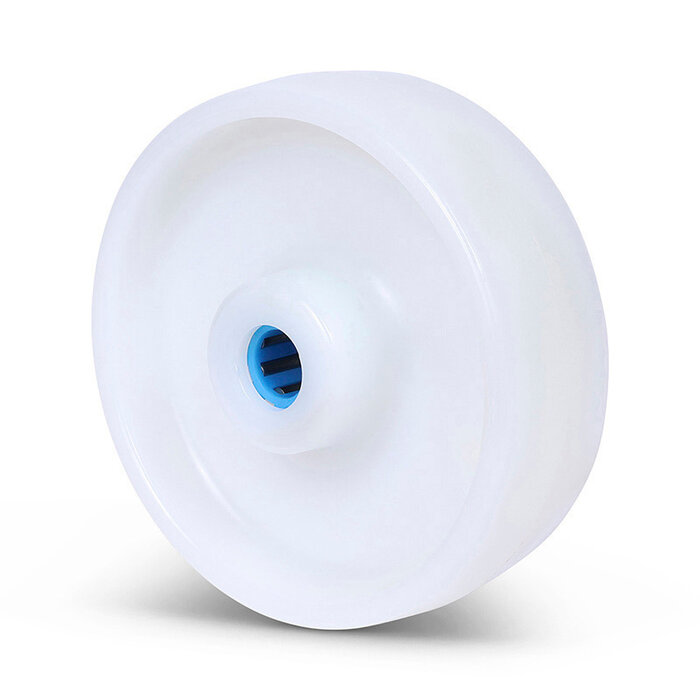 Kóło ze stali nierdzewnej 125 mm - Nylon - łożysko wałeczkowe - 300 kg