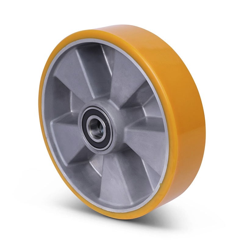 Kóło PU 200 mm - otwór łożyska kulkowego 20 mm - 900 kg