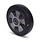 ESD Kółko gumowe 180 mm - antystatyczne - otwór łożyska kulkowego 20 mm - 350 kg