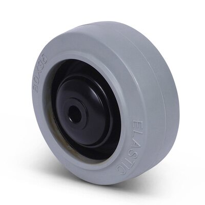 Gumowe kóło 80 mm - łożysko kulkowe otwór na oś 8 mm - 110 kg
