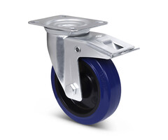 Elastyczne gumowe kółka obrotowe z hamulcem 125 mm - 220 kg