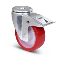 Kółka obrotowe PU z hamulcem 100 mm - 150 kg