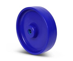 Kóło ze stali nierdzewnej 200 mm Niebieski poliamid - 500 kg