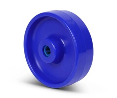 Kóło ze stali nierdzewnej 125 mm Niebieski poliamid - 300 kg