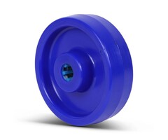 Kóło ze stali nierdzewnej 100 mm Niebieski poliamid - 175 kg