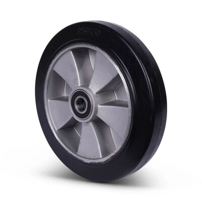 Kółko gumowe 250 mm - otwór łożyska kulkowego 25 mm - 500 kg