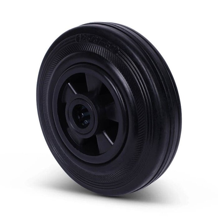 Kółko gumowe 125 mm - otwór łożyska wałeczkowego 15 mm - 100 kg