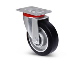 Elastyczne gumowe kółko obrotowe 125 mm - 200 kg