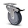 ESD gumowe kółko obrotowe z hamulcem 100 mm - 70 kg