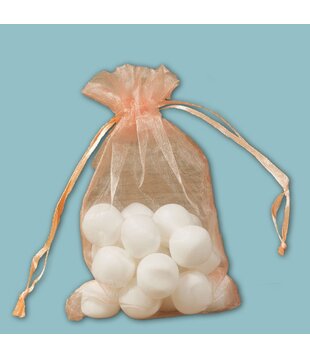 Organza zakje pastel Peach 7x10cm (50 stuks)