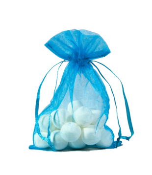 Organza zakje turquoise 7x10cm (50 stuks)