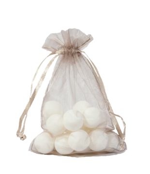 Organza zakje taupe 7x10cm (50 stuks)