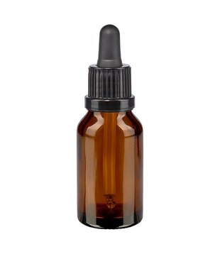 Flesje glas bruin met pipet 30ml