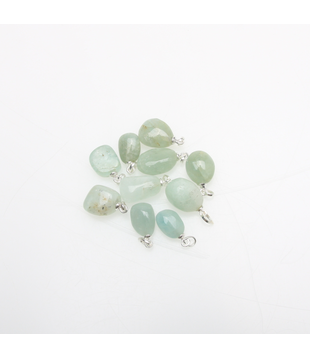 Aquamarijn hanger zilver 925 (10 pcs)