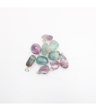 Fluoriet Regenboog hanger zilver 925 (10 pcs)