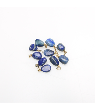 Lapis Lazuli hanger zilver 925 Gold Plated (10 pcs)